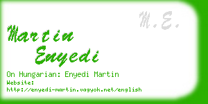 martin enyedi business card